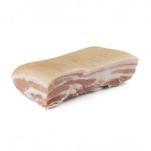 Pork back fat with skin on